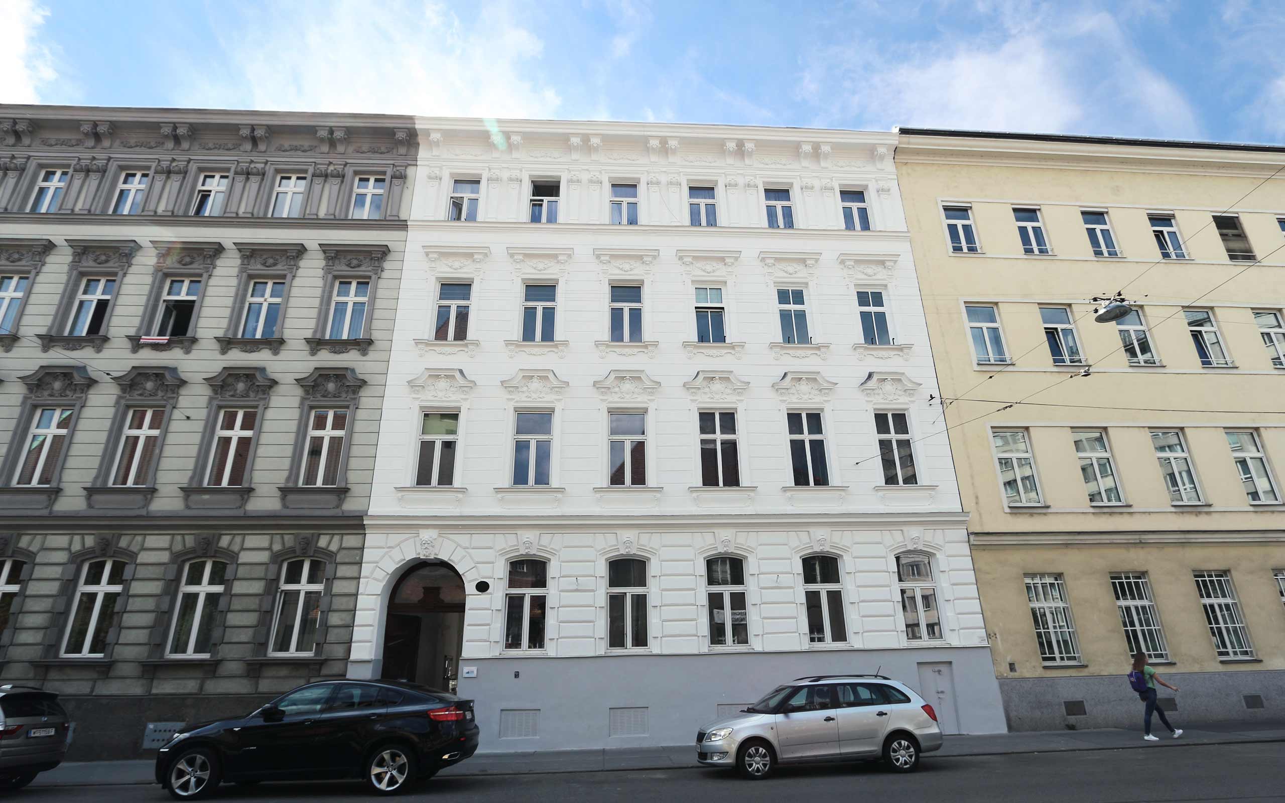 Das Zinshaus Am Tabor 8 1020 Wien erstrahlt nach der Sanierung in neuer Fassade