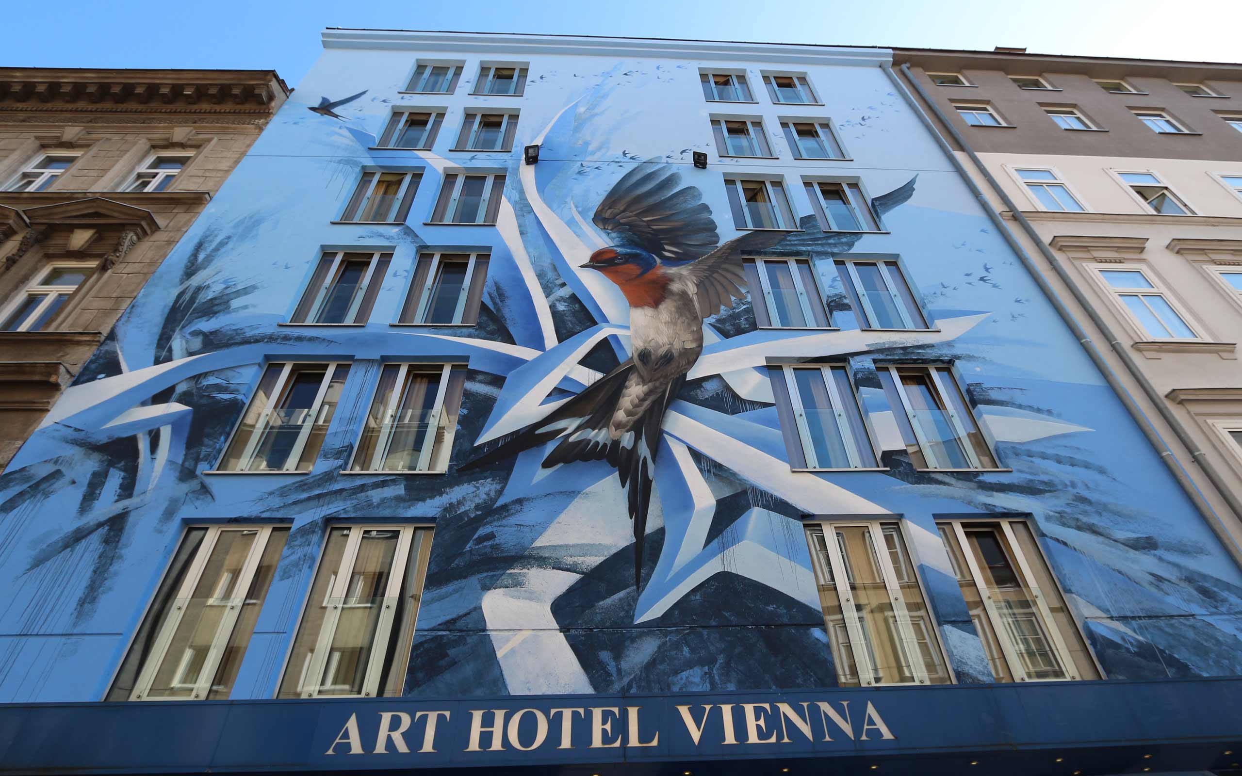 Das Art Hotel Vienna der 3SI Immogroup bekam eine kunstvolle Graffiti-Fassade