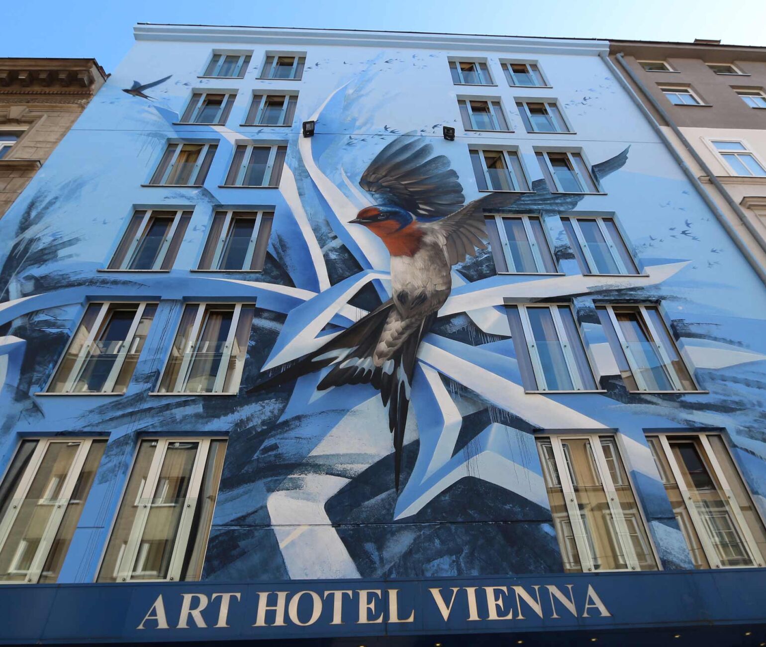 Das Art Hotel Vienna der 3SI Immogroup bekam eine kunstvolle Graffiti-Fassade