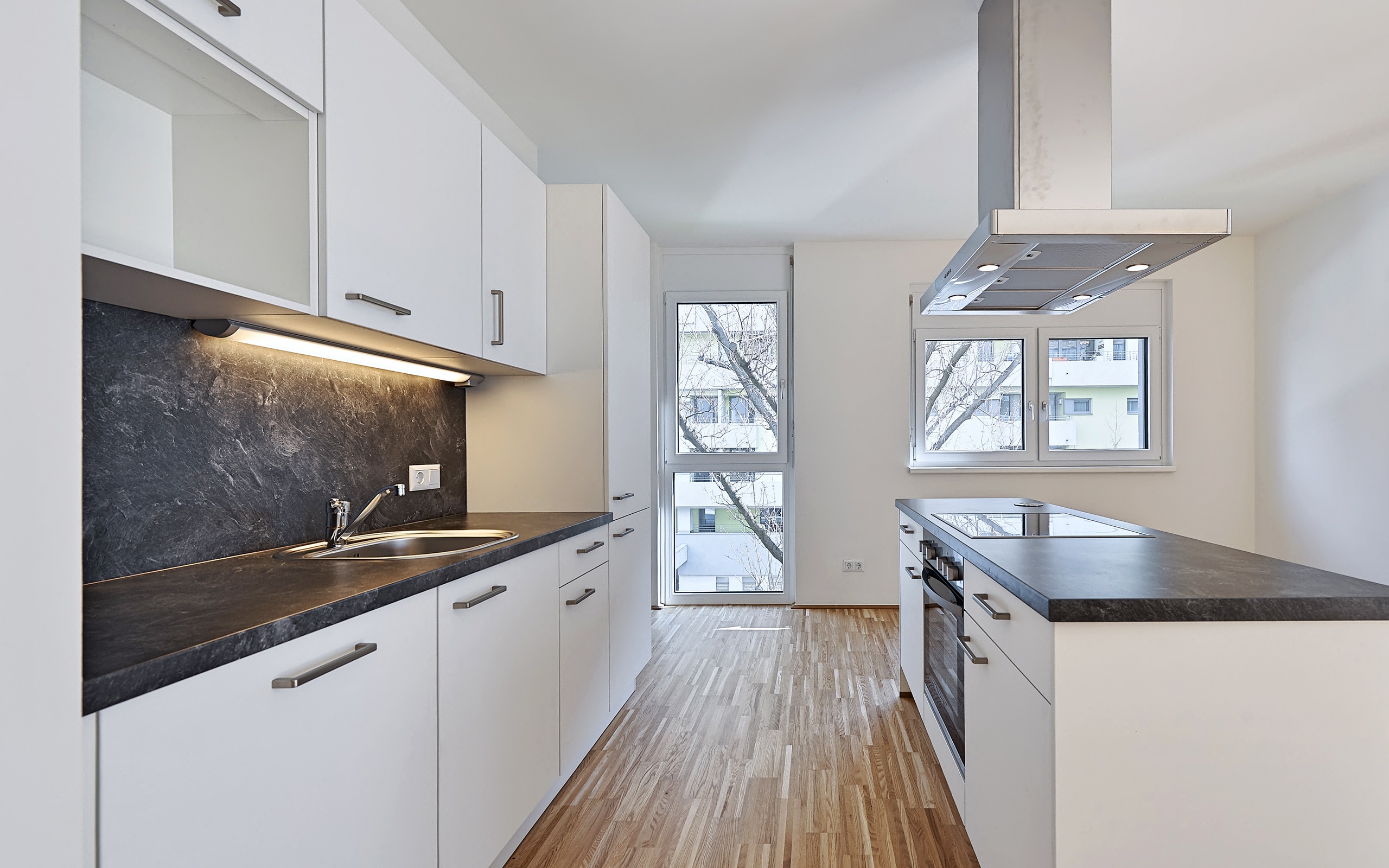 Moderne und helle Küche in der Dittmangasse 4 1110 Wien