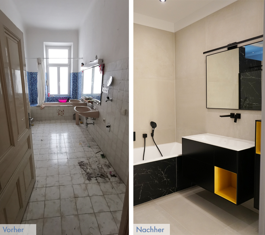 Individuell gestaltete Bäder – von der Rohfläche zum stilvollen Designbad.