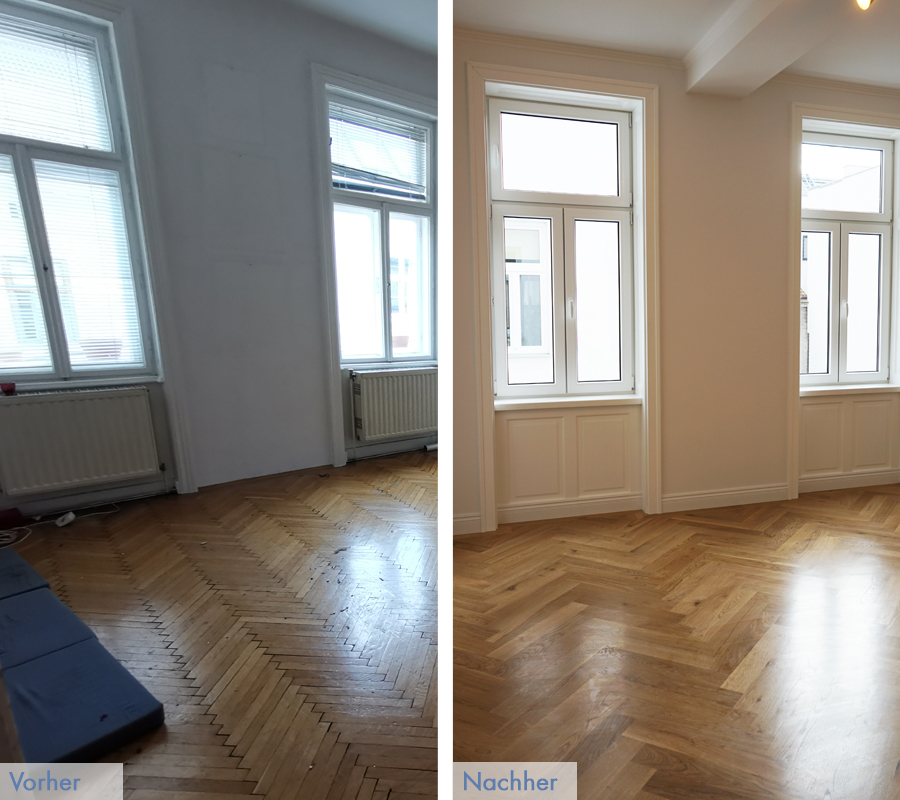 Vorher-Nachher: Durchdachte Sanierung verleiht klassischem Altbau neuen Glanz.