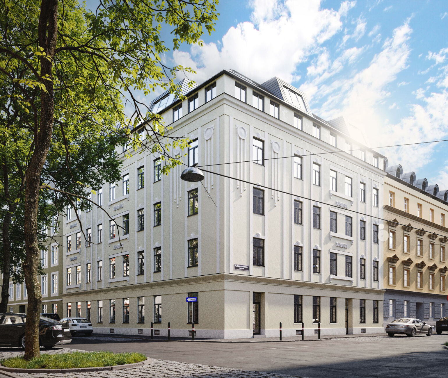 Stilvolle Gründerzeitfassade im Herzen des 3. Bezirks – die Hagenmüllergasse 1 vereint historischen Charme mit modernem Wohnkomfort.