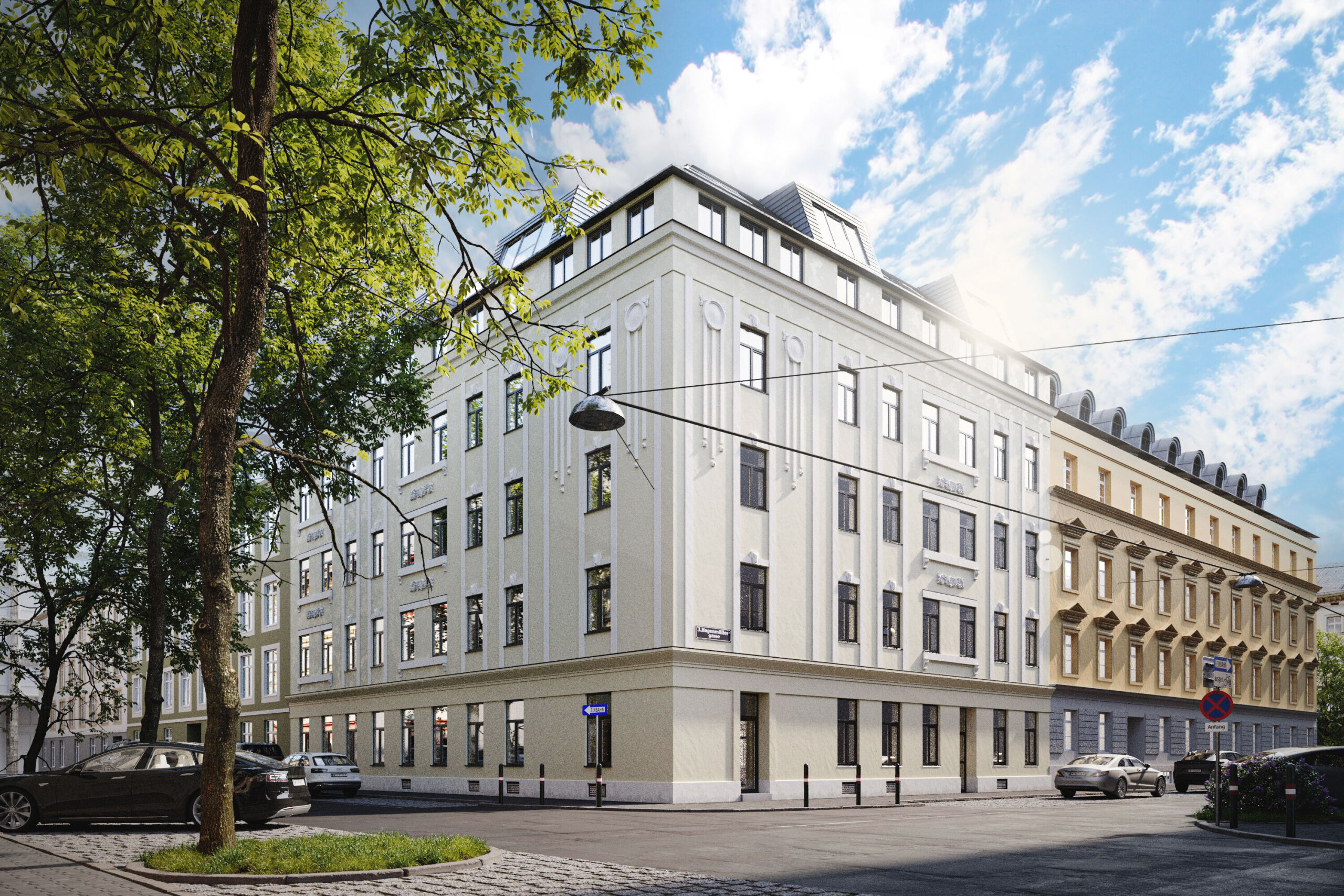 Stilvolle Gründerzeitfassade im Herzen des 3. Bezirks – die Hagenmüllergasse 1 vereint historischen Charme mit modernem Wohnkomfort.