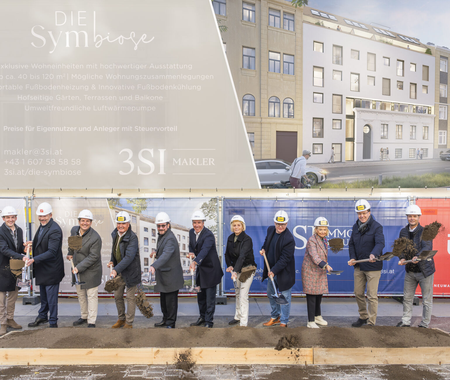 Der symbolische Spatenstich für das nachhaltige Projekt "Die Symbiose" ging vergangene Woche über die Bühne. 