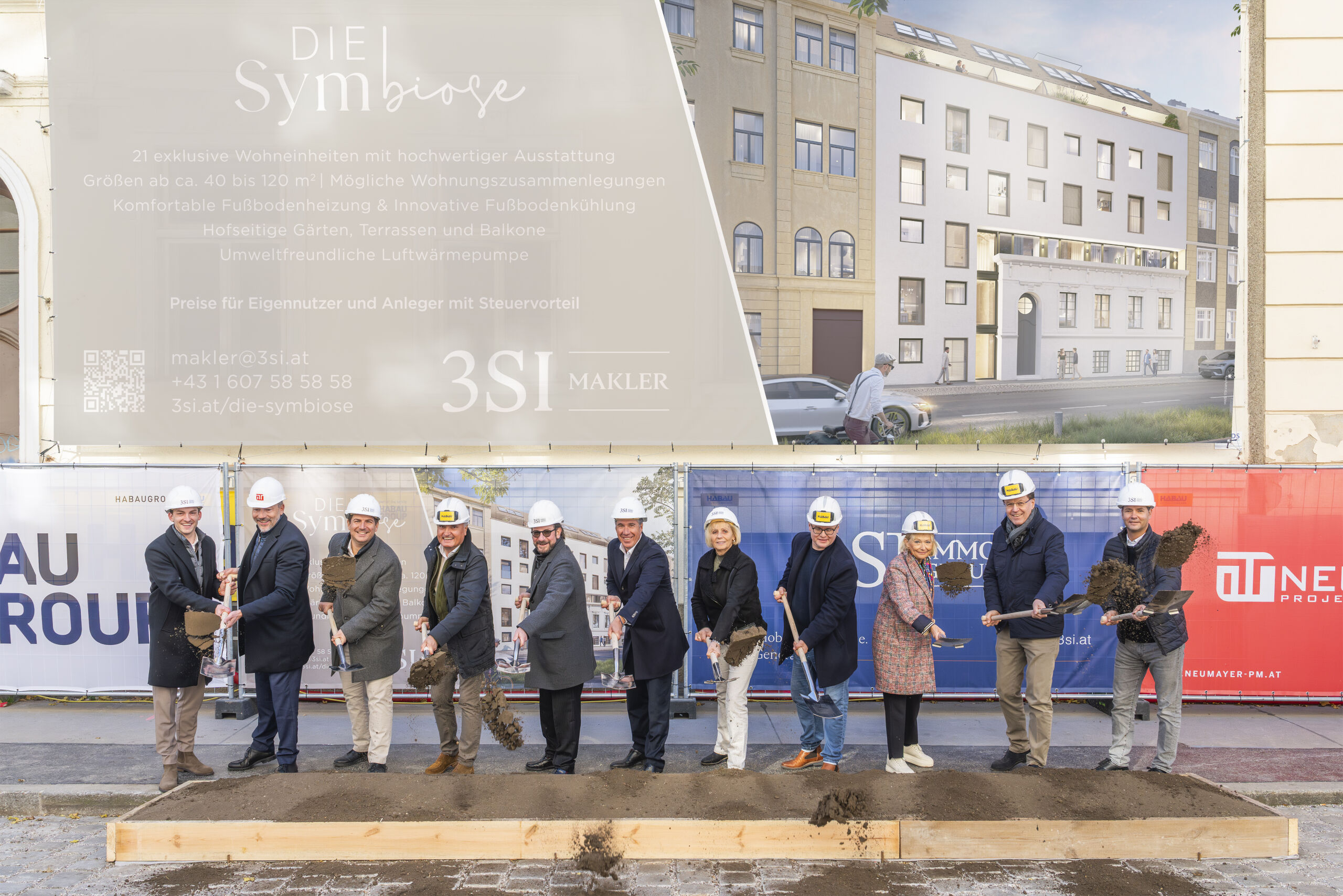 Der symbolische Spatenstich für das nachhaltige Projekt "Die Symbiose" ging vergangene Woche über die Bühne. 