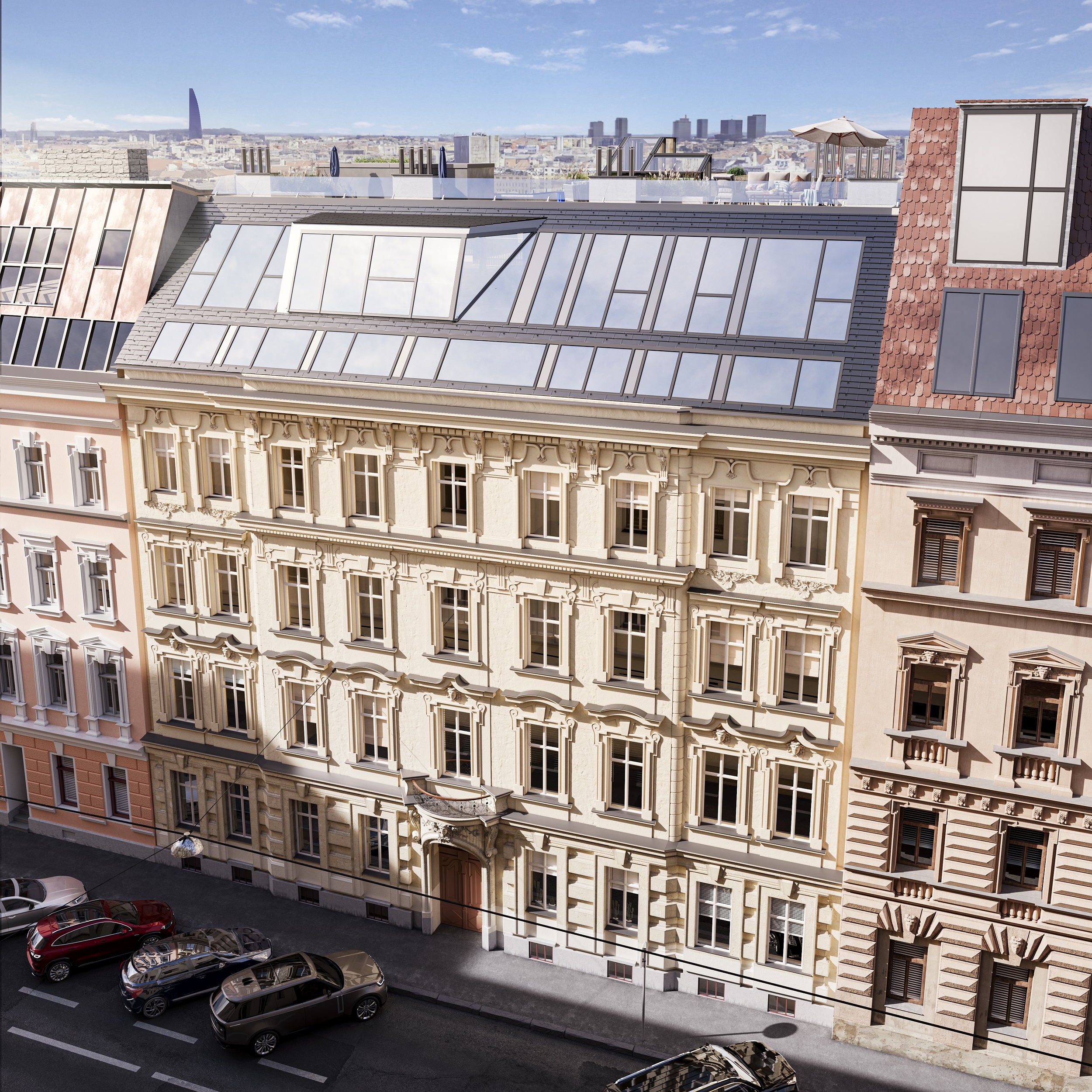 Der 1884 errichtete Altbau in der Hahngasse 30, 1090 Wien wird in den kommenden Monaten umfangreich saniert.