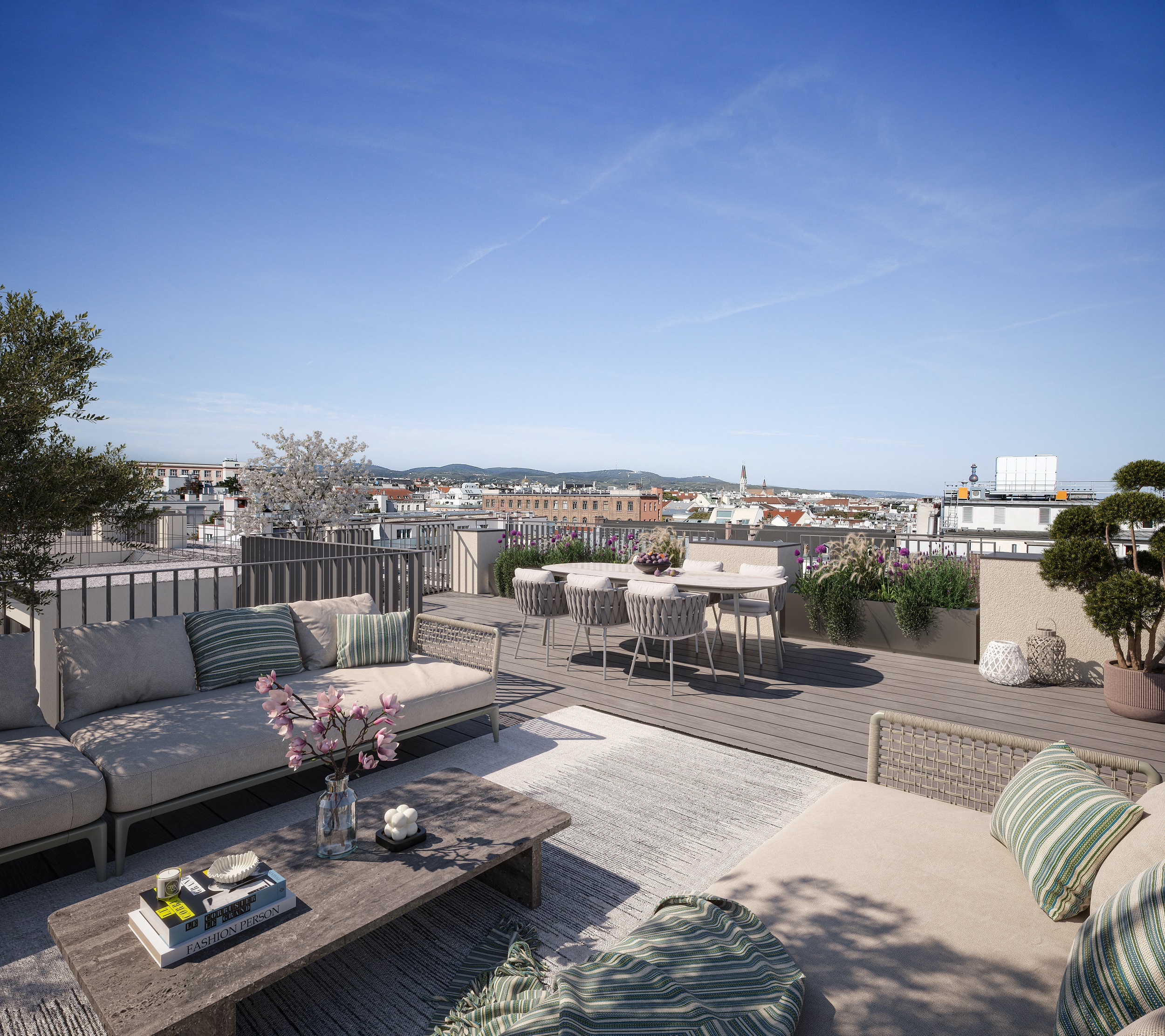 Weitblick über Wien: Die neuen Dachterrassen bieten beste Ausblicke über die Dächer der Stadt.