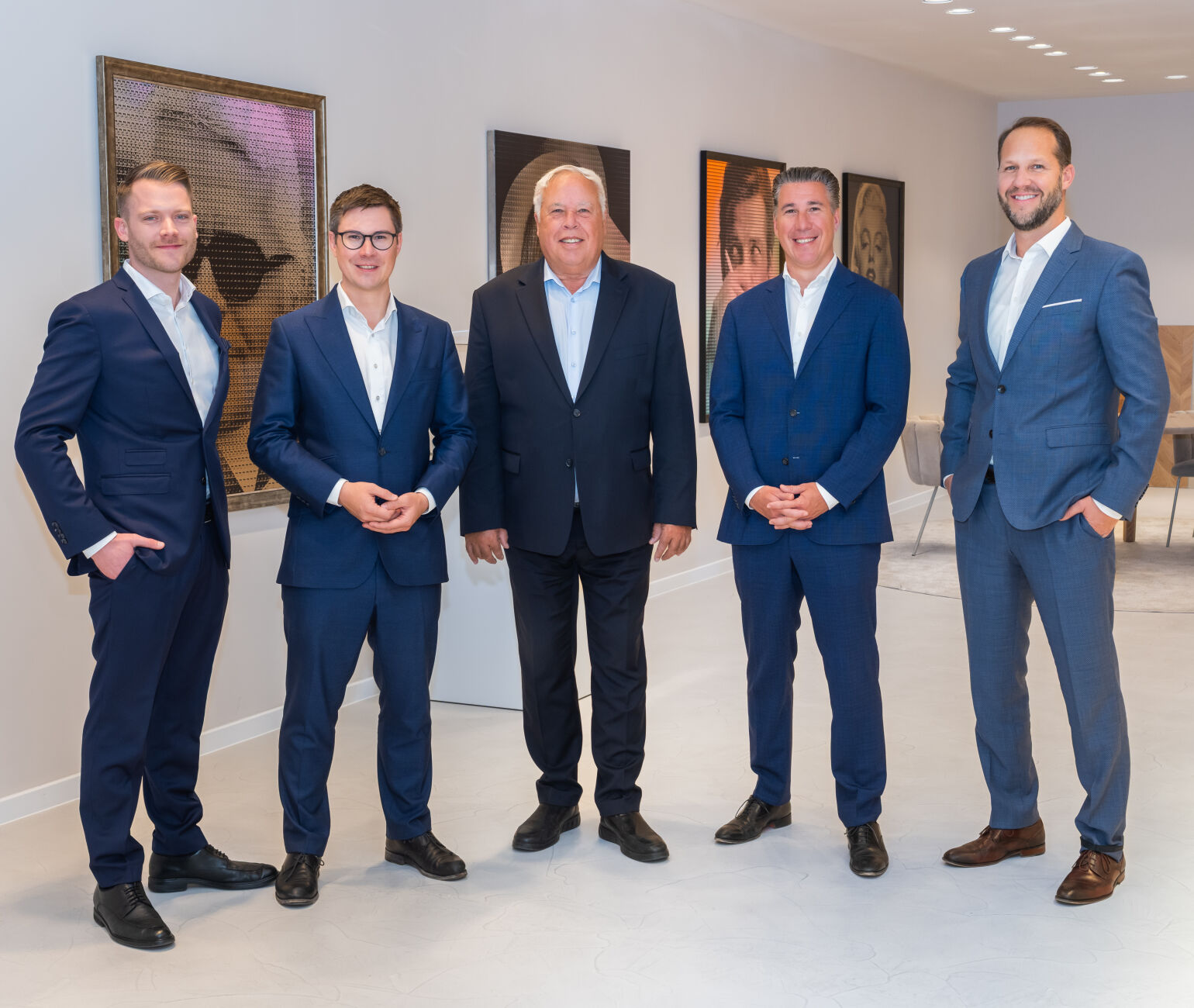 Geschäftsführung der 3SI Immogroup. V.l.n.r.: Marcus Scholz, Claus Schmidt, Harald Schmidt, Michael Schmidt, Christian Ziegler