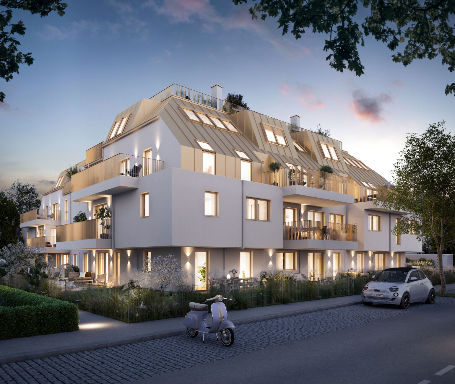 THE LIBERTY in Wien Kagran: 36 Eigentumswohnungen und 2 Townhouses werden bis 2025 am Gelände Am Freihof entwickelt. 