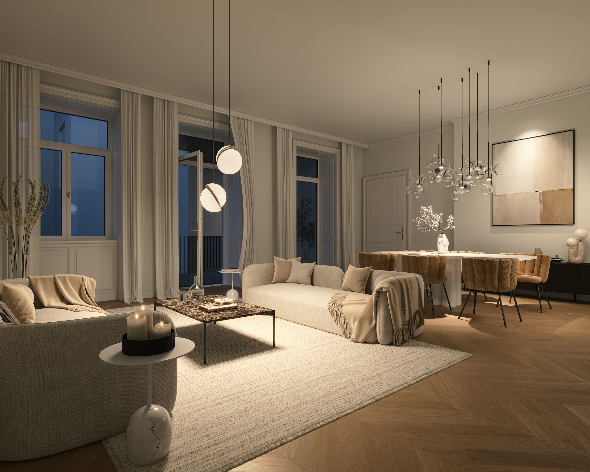 Dachterrasse im Projekt PRUNKSTÜCK, Tendlergasse 3 – Wiener Altbaukunst in Perfektion