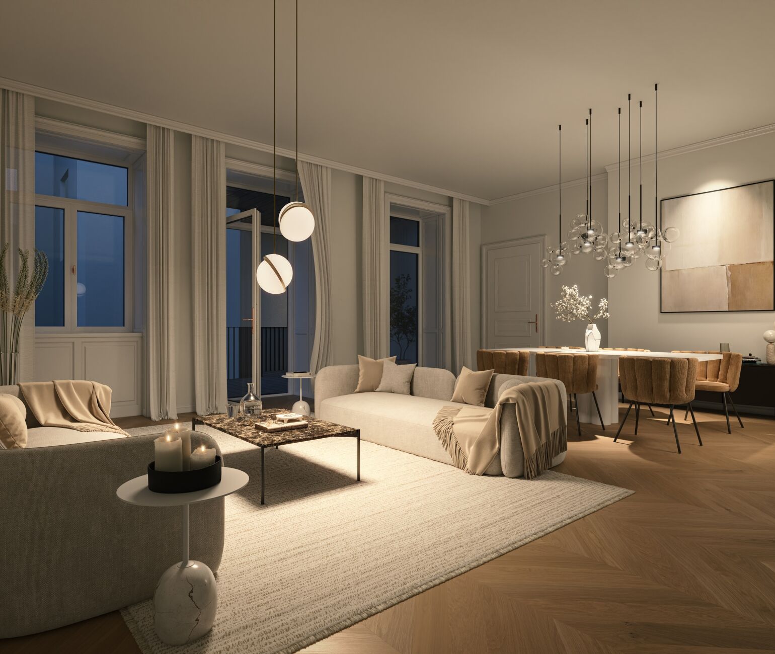 Dachterrasse im Projekt PRUNKSTÜCK, Tendlergasse 3 – Wiener Altbaukunst in Perfektion