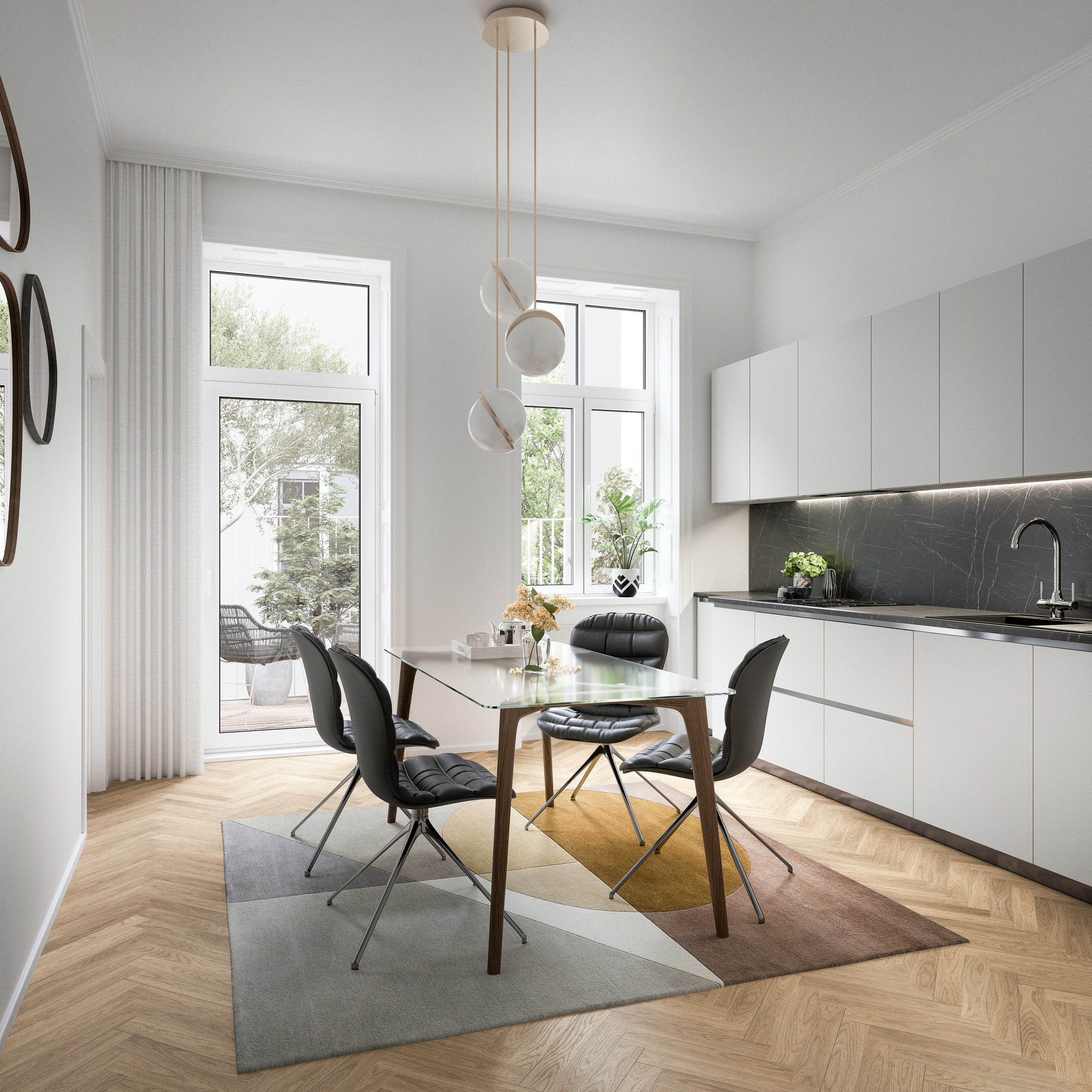 13 exklusive Altbau-Eigentumswohnungen bieten Flächen von 30 m2 bis 125 m2.