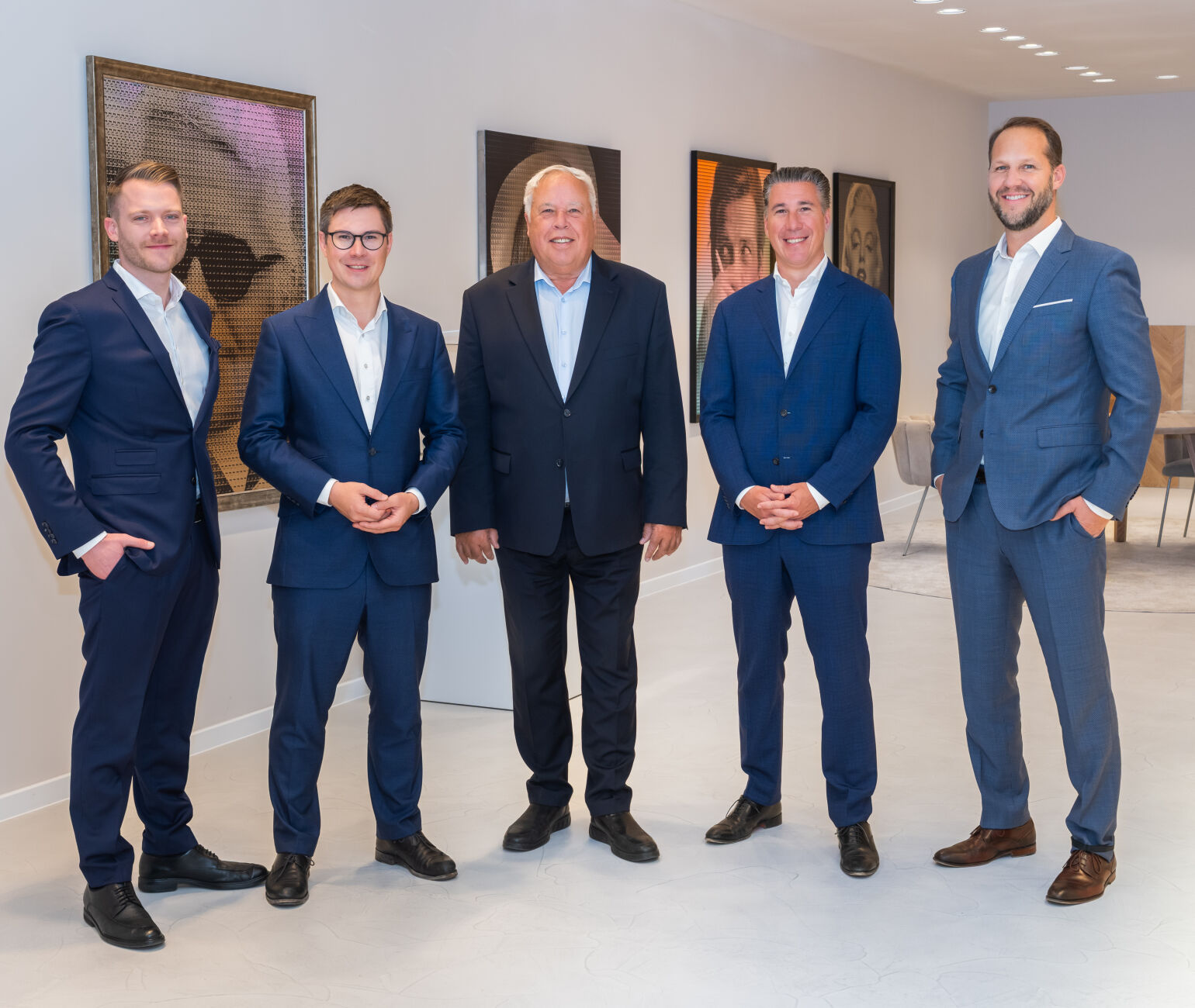 Die Geschäftsführung der 3SI: v.l.n.r.: Marcus Scholz, Claus Schmidt, Harald Schmidt, Michael Schmidt und Christian Ziegler. 