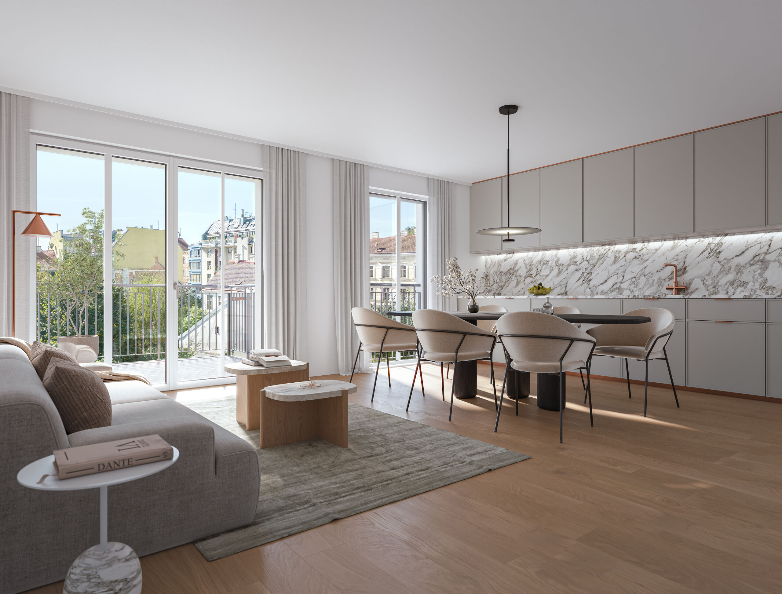 Insgesamt entstehen 28 Eigentumswohnungen sowie vier Townhouses mit zwei bis fünf Zimmern und Wohnflächen zwischen rund 36 und 156 m². 