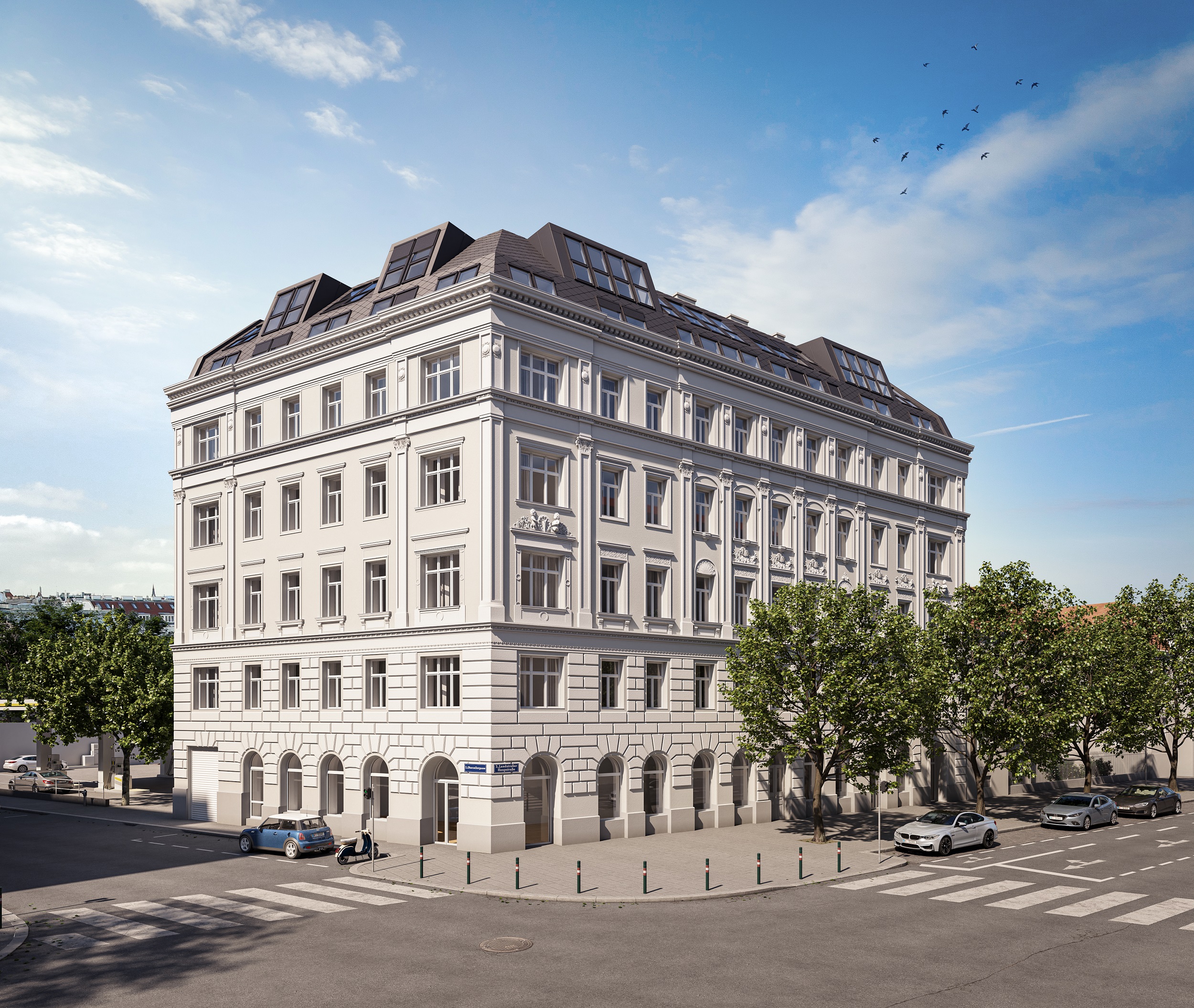 Coming soon: In der Landstraßer Hauptstraße 144, 1030 Wien, entwickelt die 3SI Immogroup bis 2024 unter dem Projekttitel THE LEGACY exklusive Eigentumswohnungen in Top-Lage.